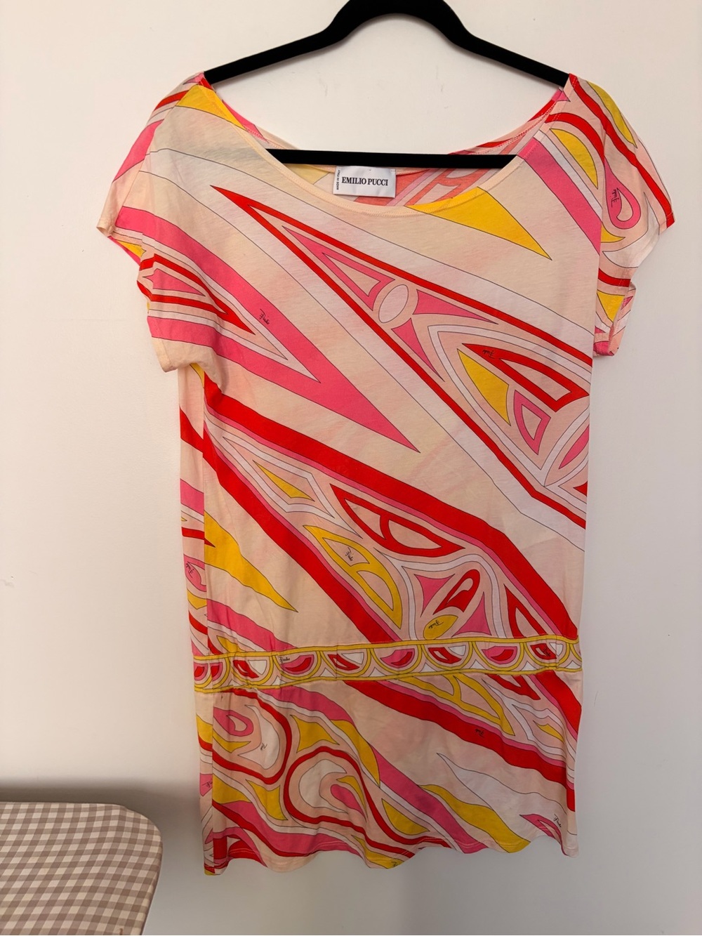 Emilio Pucci 100% Cotton abstract geometric print tunic Dress/Top - Small